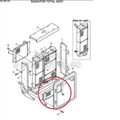 11LG-30730 Маслоохладитель в сборе (Hyd Oil Cooler Assy) Hyundai