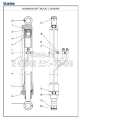 803086429 Гидроцилиндр стрелы (Left Boom Cylinder) XCMG