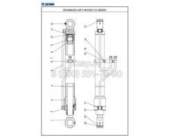 803086429 Гидроцилиндр стрелы (Left Boom Cylinder) XCMG