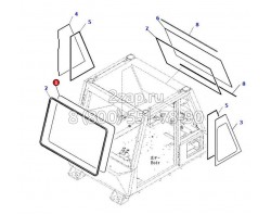 562-95-3A311 Стекло переднее (Glass) Komatsu