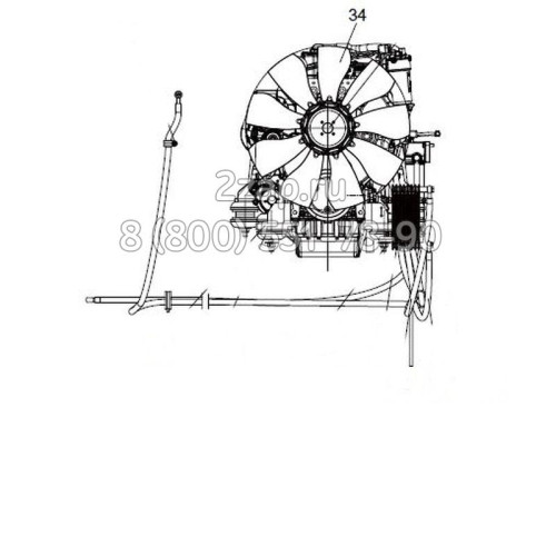 329901346 Вентилятор (Fan-Cooling) двигателя XCMG