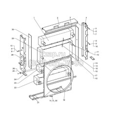 440211-00444A, 440211-00444B, 440211-00444C Радиатор в сборе (Radiator Assy) Doosan