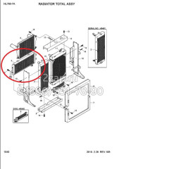 11LH-30340 Радиатор масляный (Hyd Oil Cooler Assy) Hyundai