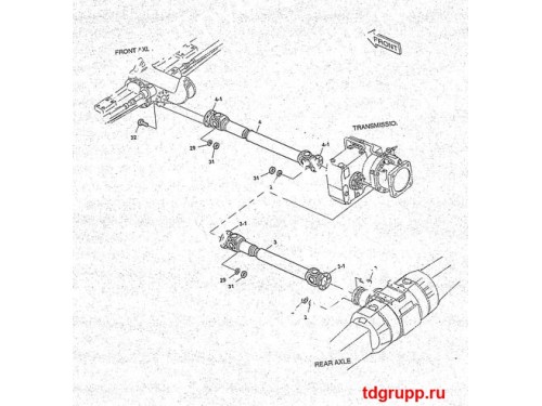 2260-9057 Вал карданный передний Doosan