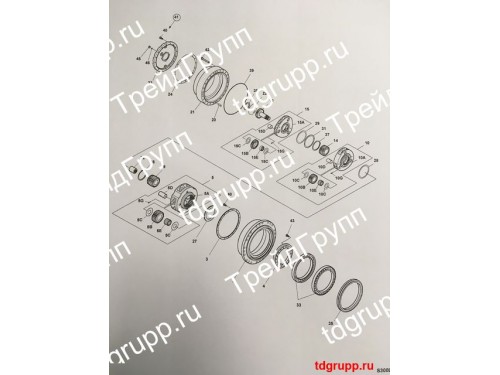 404-00098C Бортовой редуктор  (travel reduction) Doosan