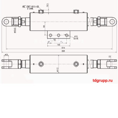 ДЗ-122А.03.25.000 Гидроцилиндр наклона колёс ДЗ-122