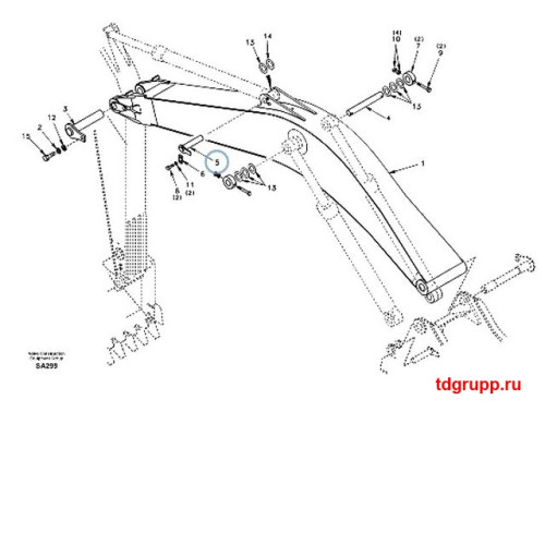 VOE1173-04330 Палец Volvo EC210